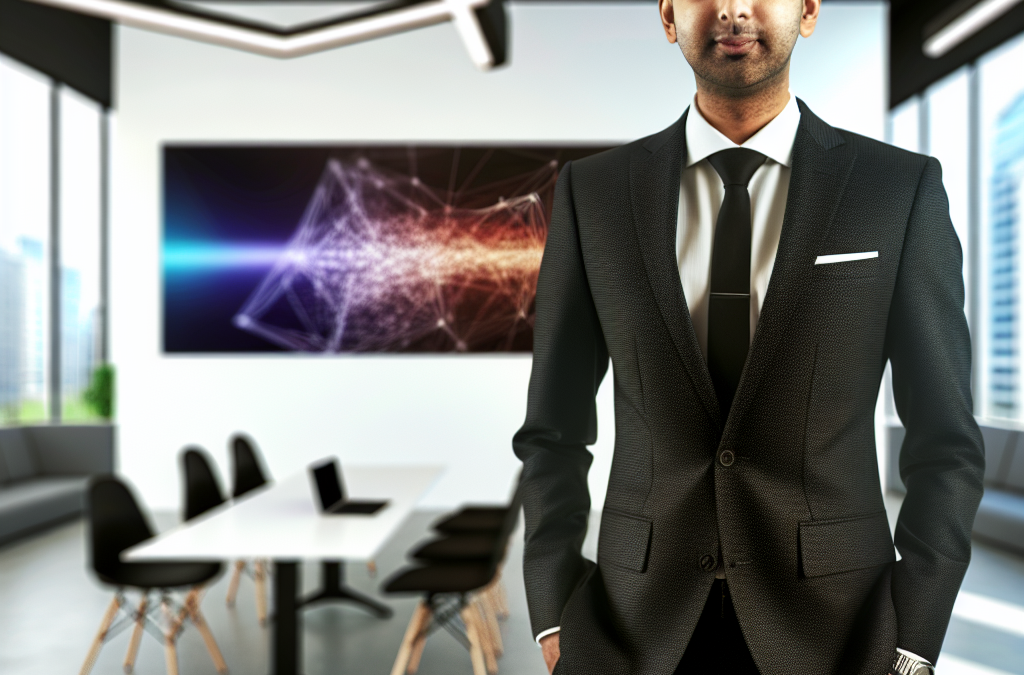 Business leader in a modern office representing AI and education innovation in Northern Virginia