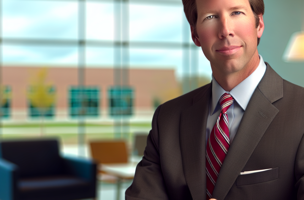 Business leader in a modern Northern Virginia office representing AI and education initiatives